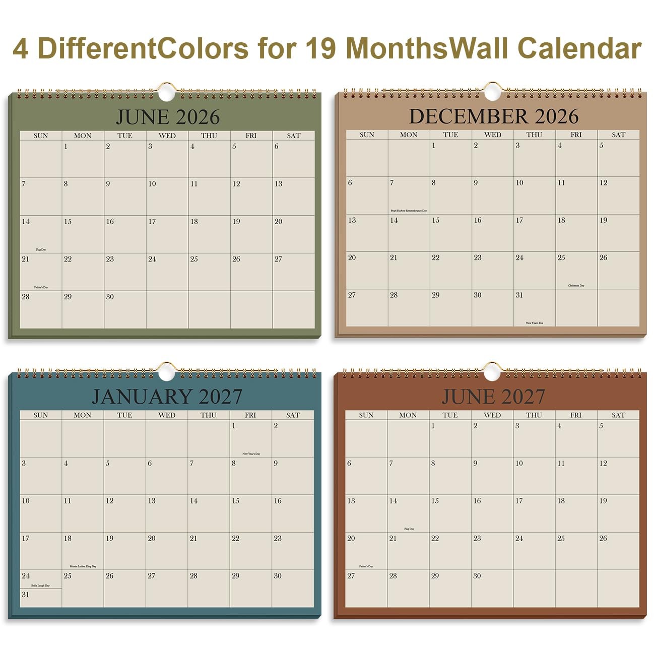 2026-2027 Calendar – Wall from July 2026 8.5″ x 11″, Cyan