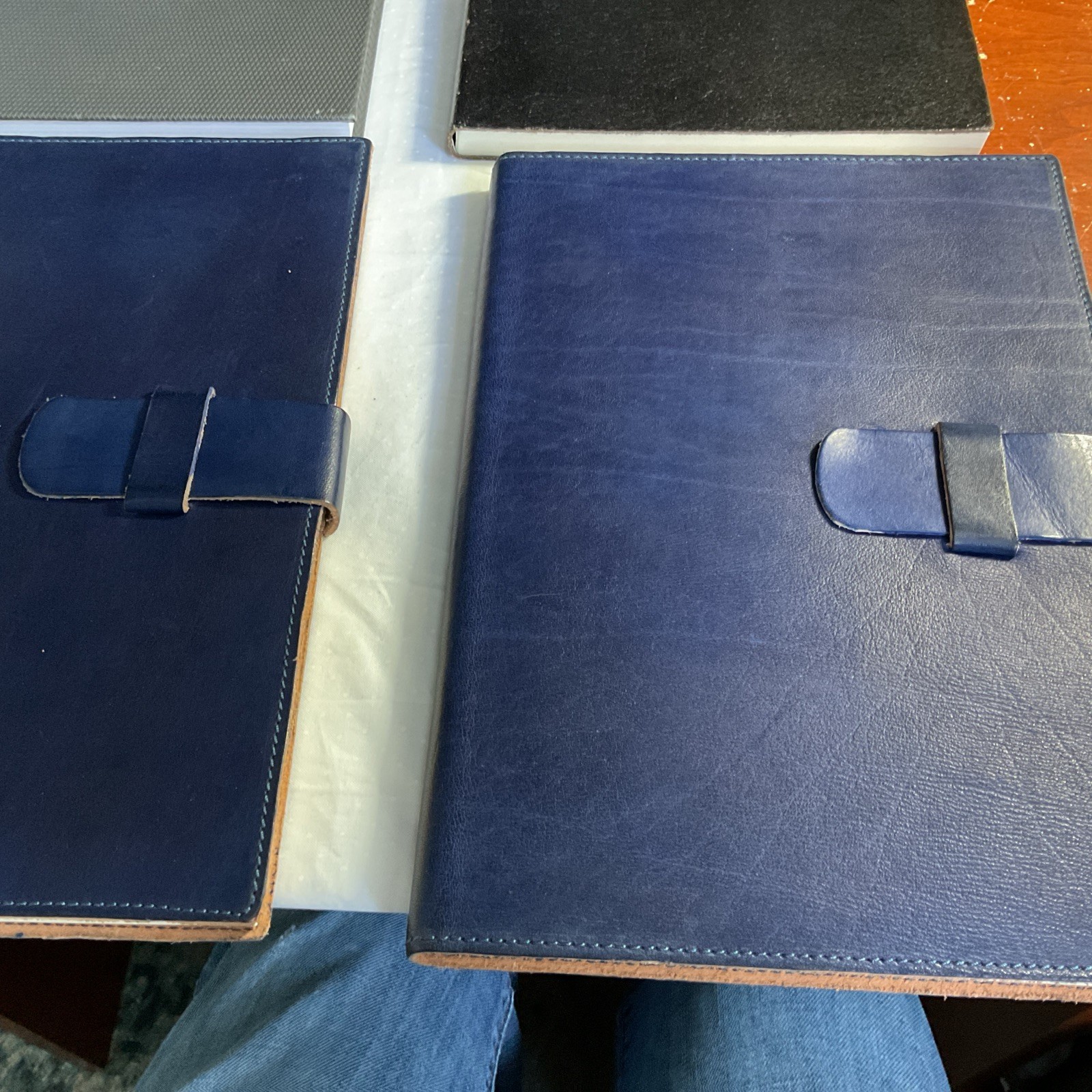 Leather Journal Notebooks Lined Lot of 4 PRATESI FLORENCE TEMPO ECCOLO ITALY NOS