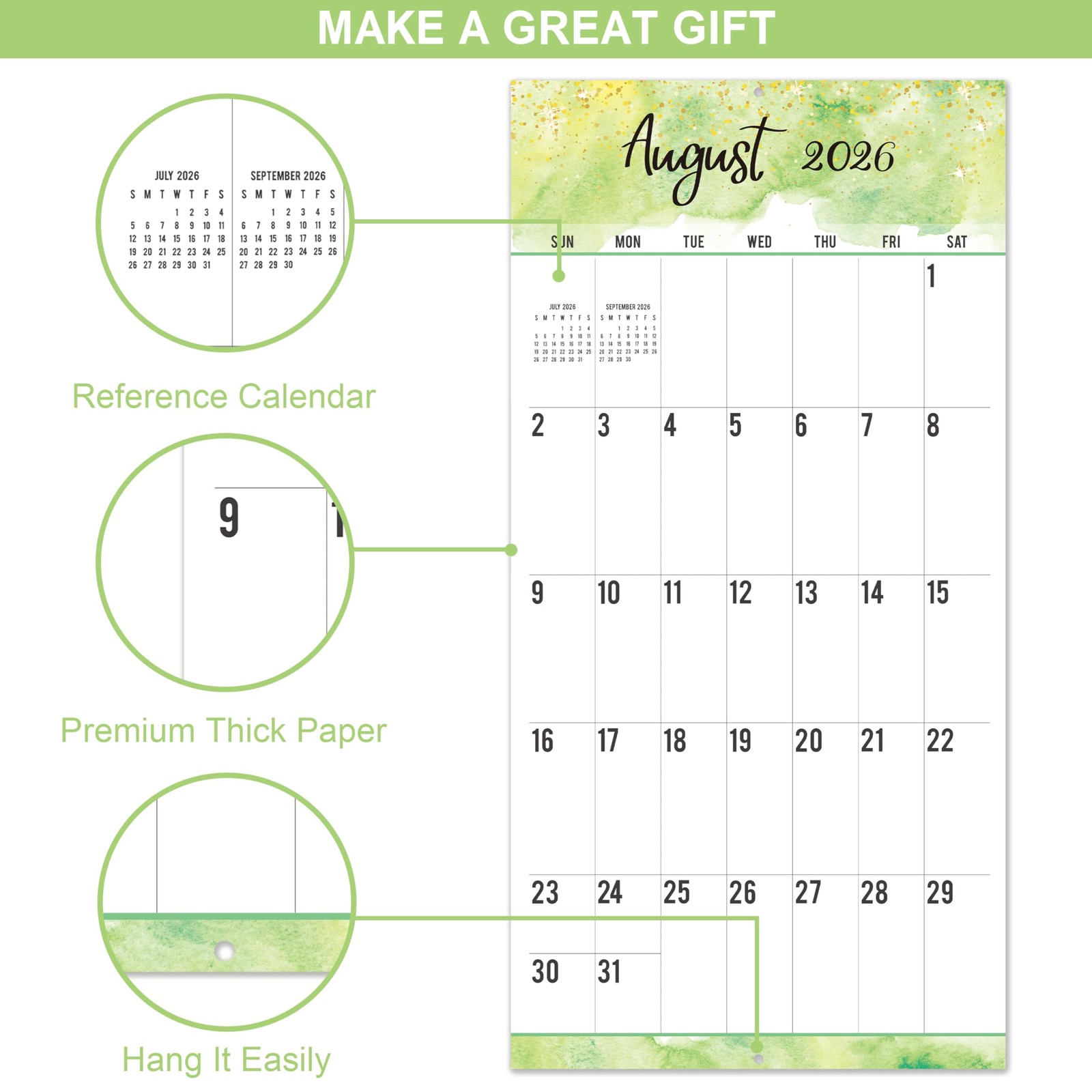 Calendar 2026-2027 – Wall 2026-2027, 18-Month 12 inch x 24