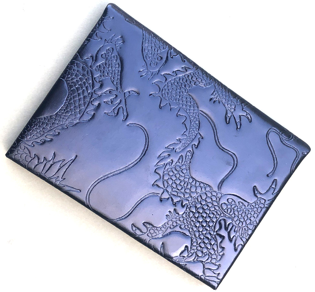 Shanghai Tang Leather Notebook/Journal Embossed Dragon Open Box