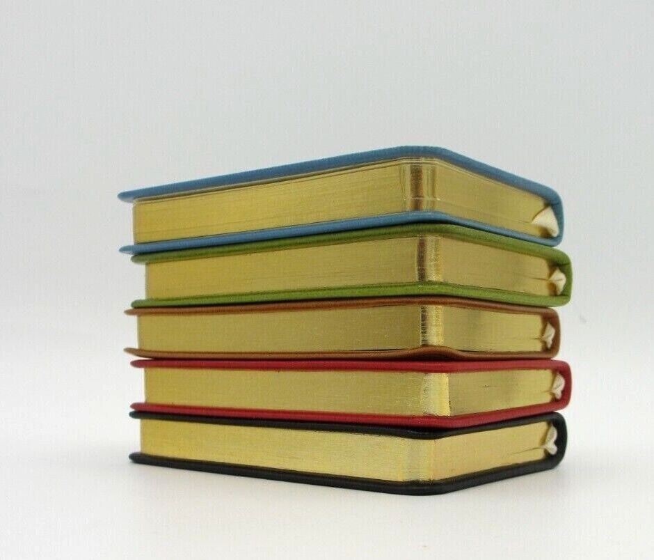BIRTHDAYS Mini Datebook Notebook Leather Bound Soft Cover Perpetual Calendar