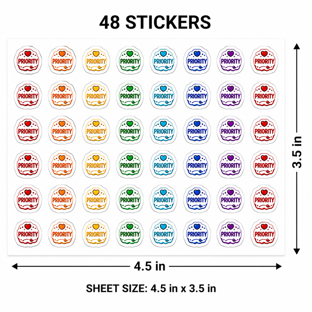 Dayplanner Daytimer Reminder Stickers 1/2inch Calender on 4.5×3.5 inch card
