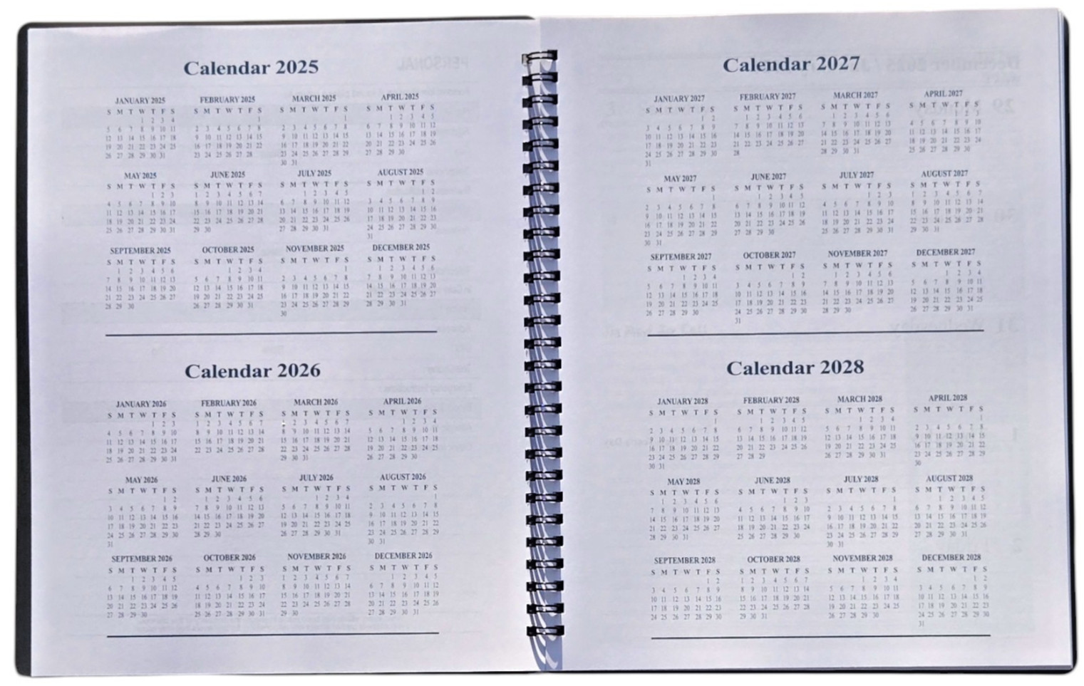 2026 Weekly / Monthly Planner, appointment book – 8 in x 10 in – Grey
