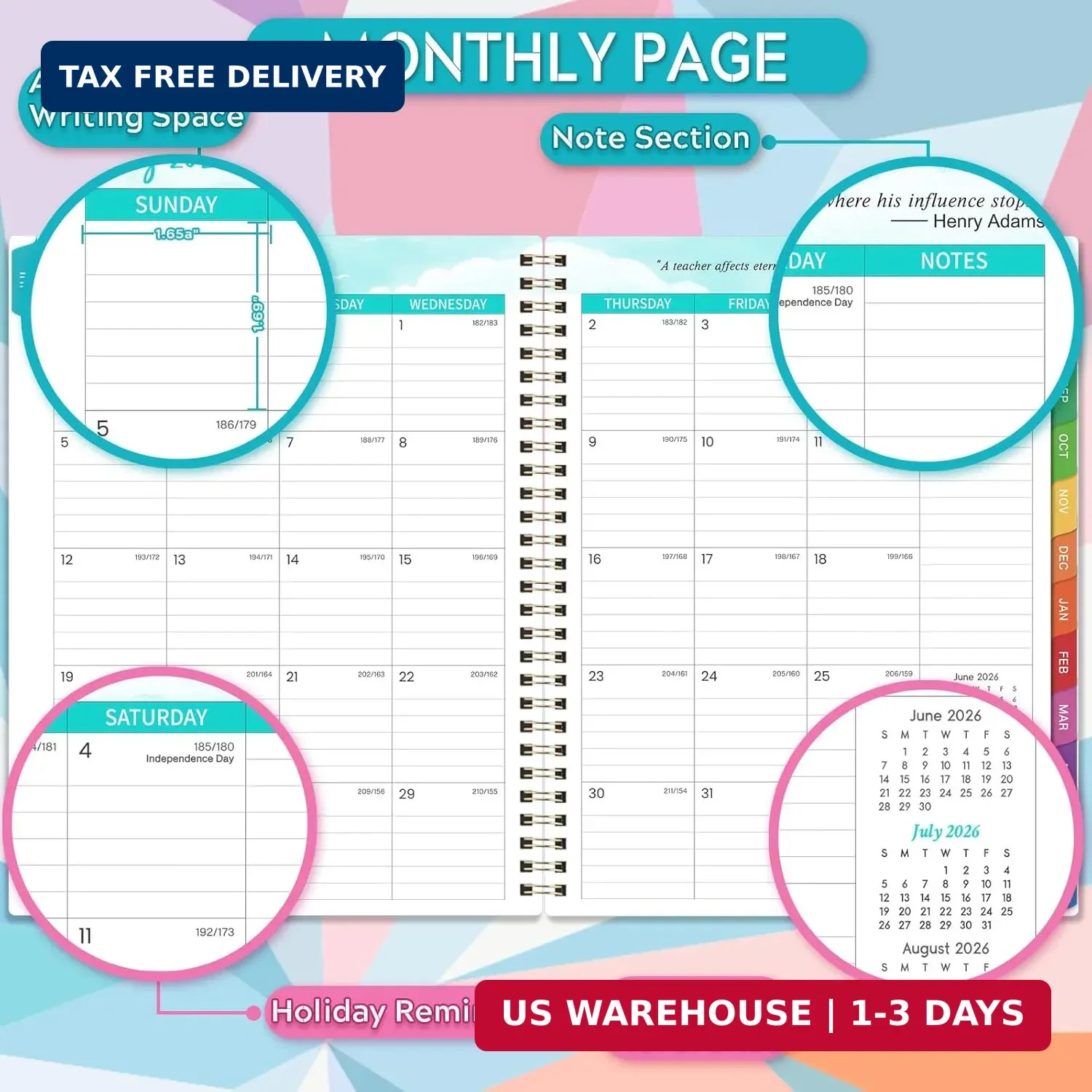 Teacher Planner 2026-2027 – Teacher Lesson Planner 2026-2027, 9″ x 11″, Jul.2026