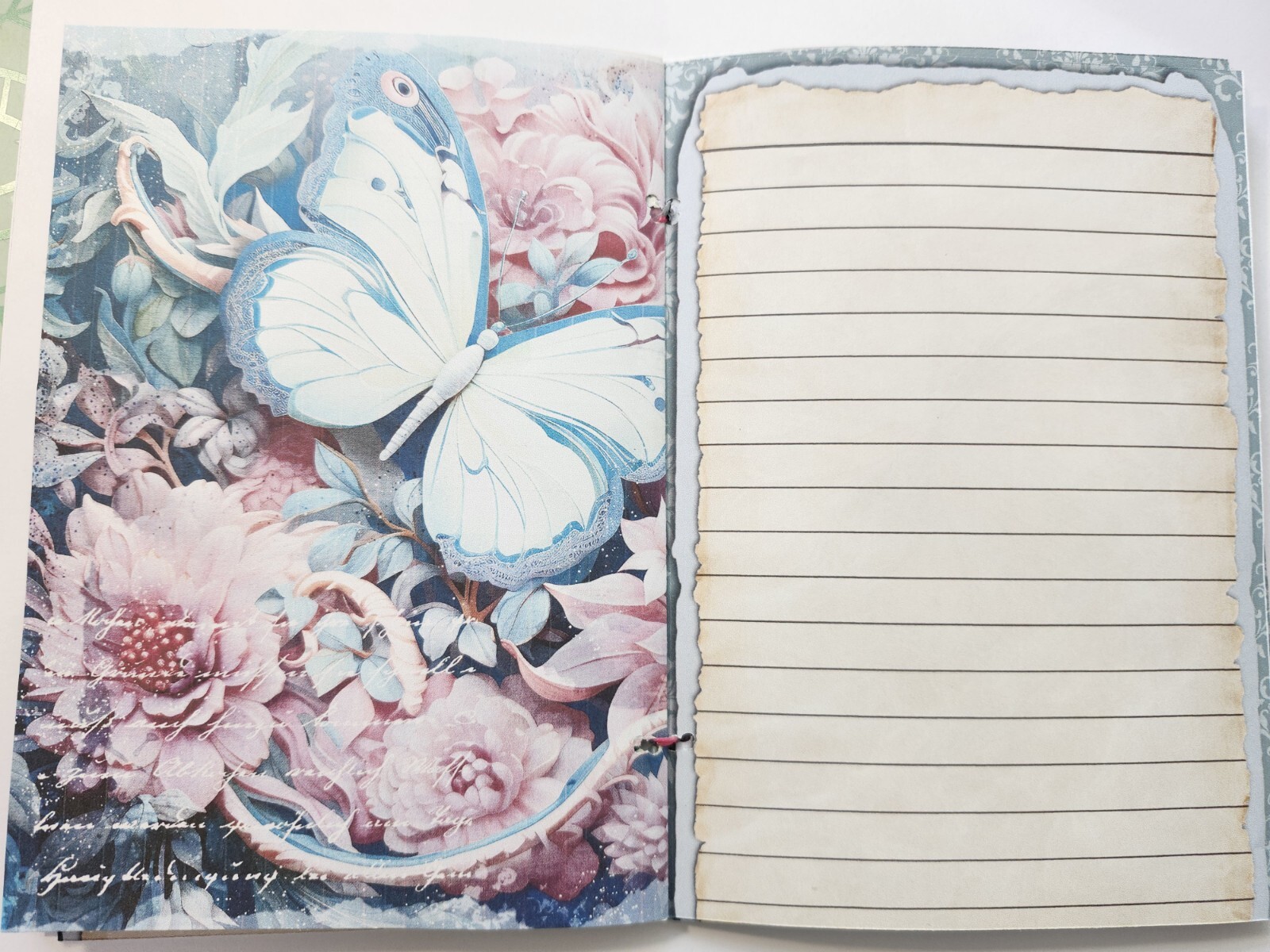 Junk Journal Booklet “BEAUTIFUL BUTTERFLIES” HANDMADE Cards, Pockets, Ephemera