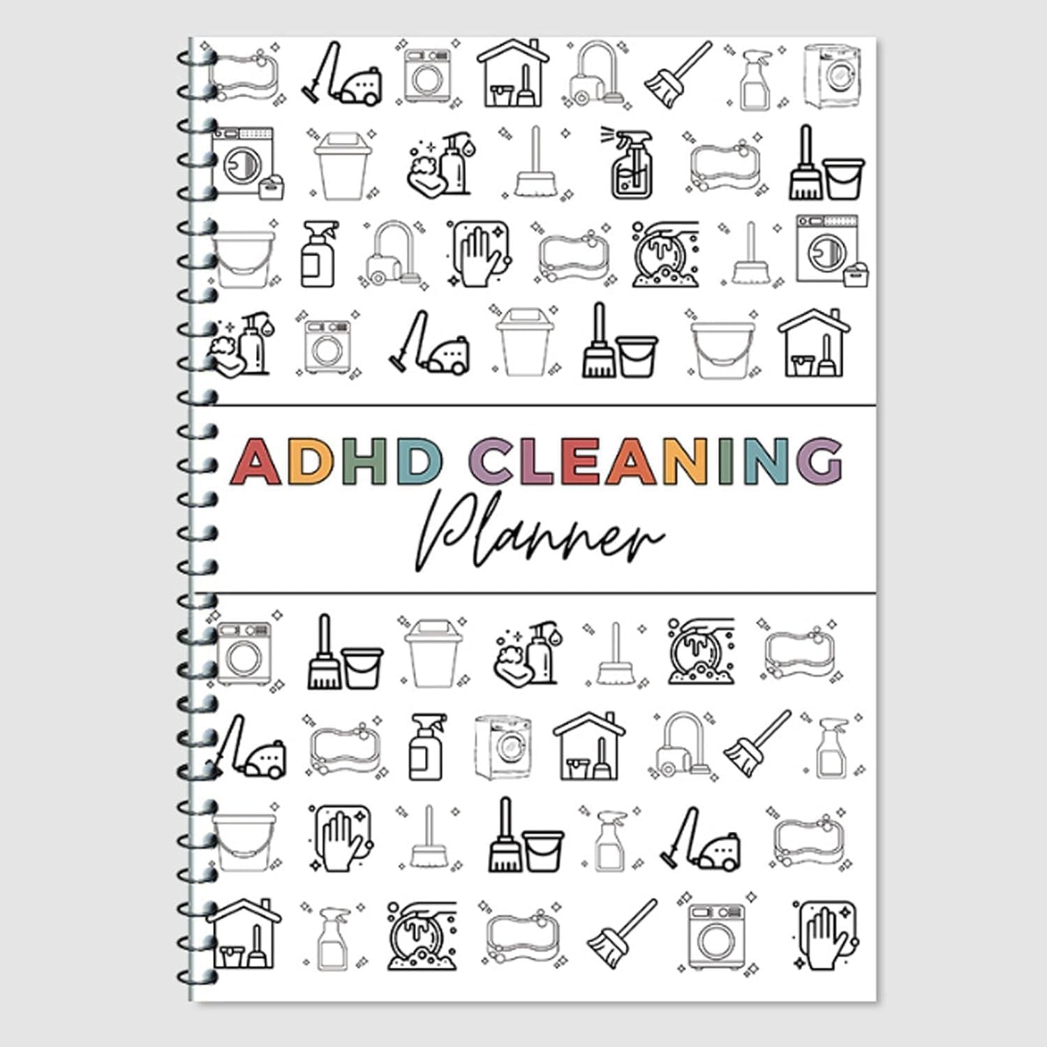 Cleaning Organizing Planner Note book, Daily Weekly Monthly Checklist for Home