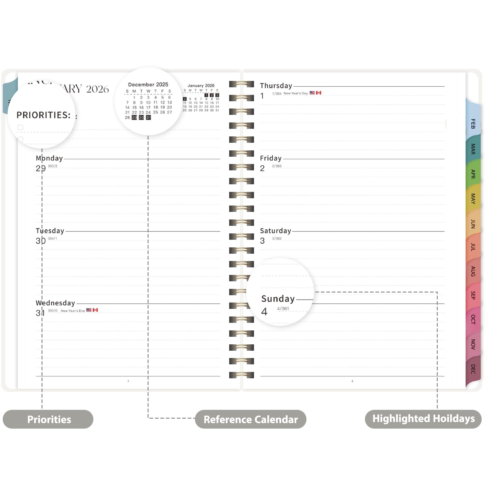 2026 Planner, 8.5″ x 11″ Weekly and Monthly Large Calendar Planner, Letter Si…