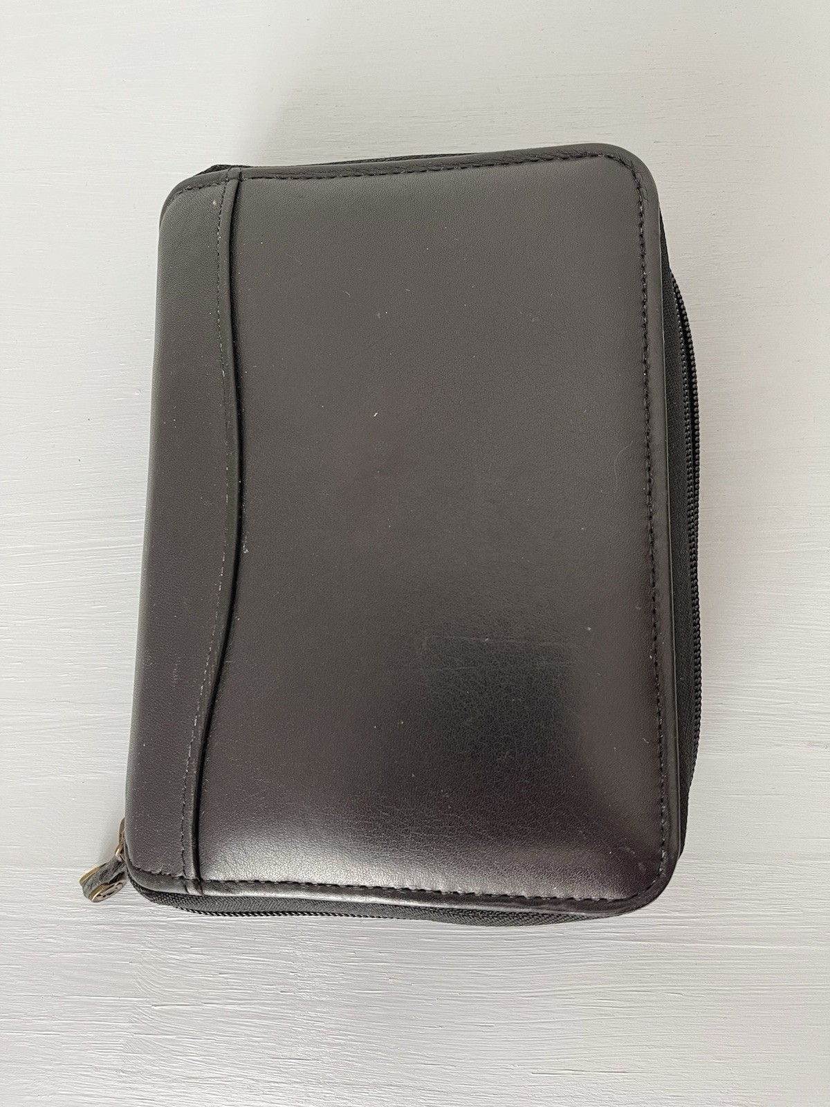 Franklin Covey 6-Ring Zip Compact Planner Black W/new Pages 1996