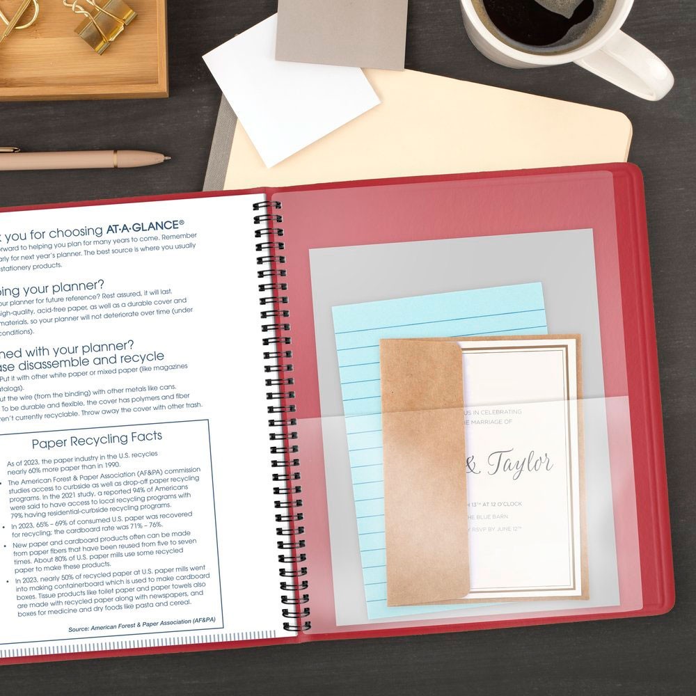 2026 At-A-Glance 70-250-13 Monthly Planner, 9 x 11″, Red Cover