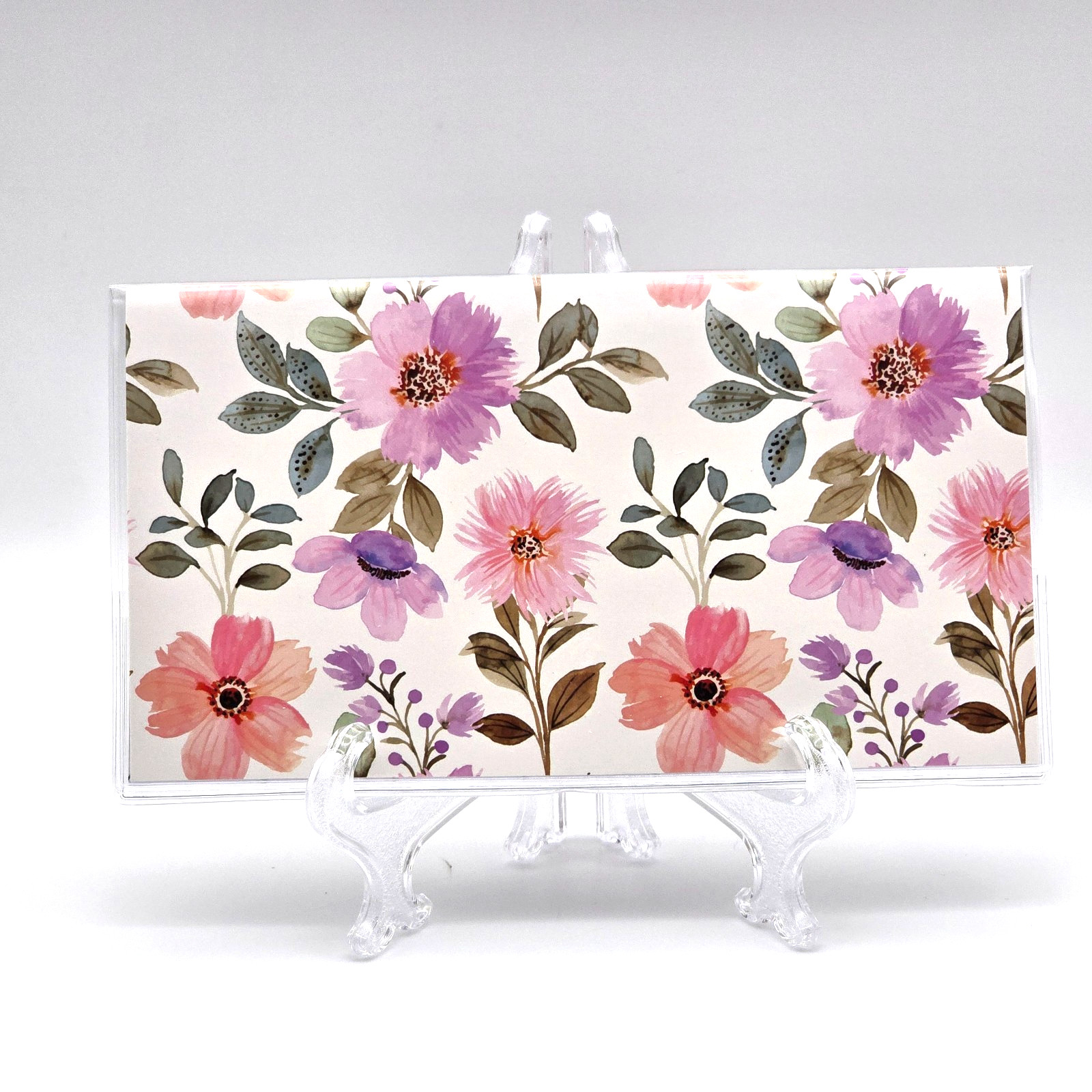 Floral Pocket Planer 2026-2027 Calendar Vinyl Cover Cone Spring Flowers 6.5″
