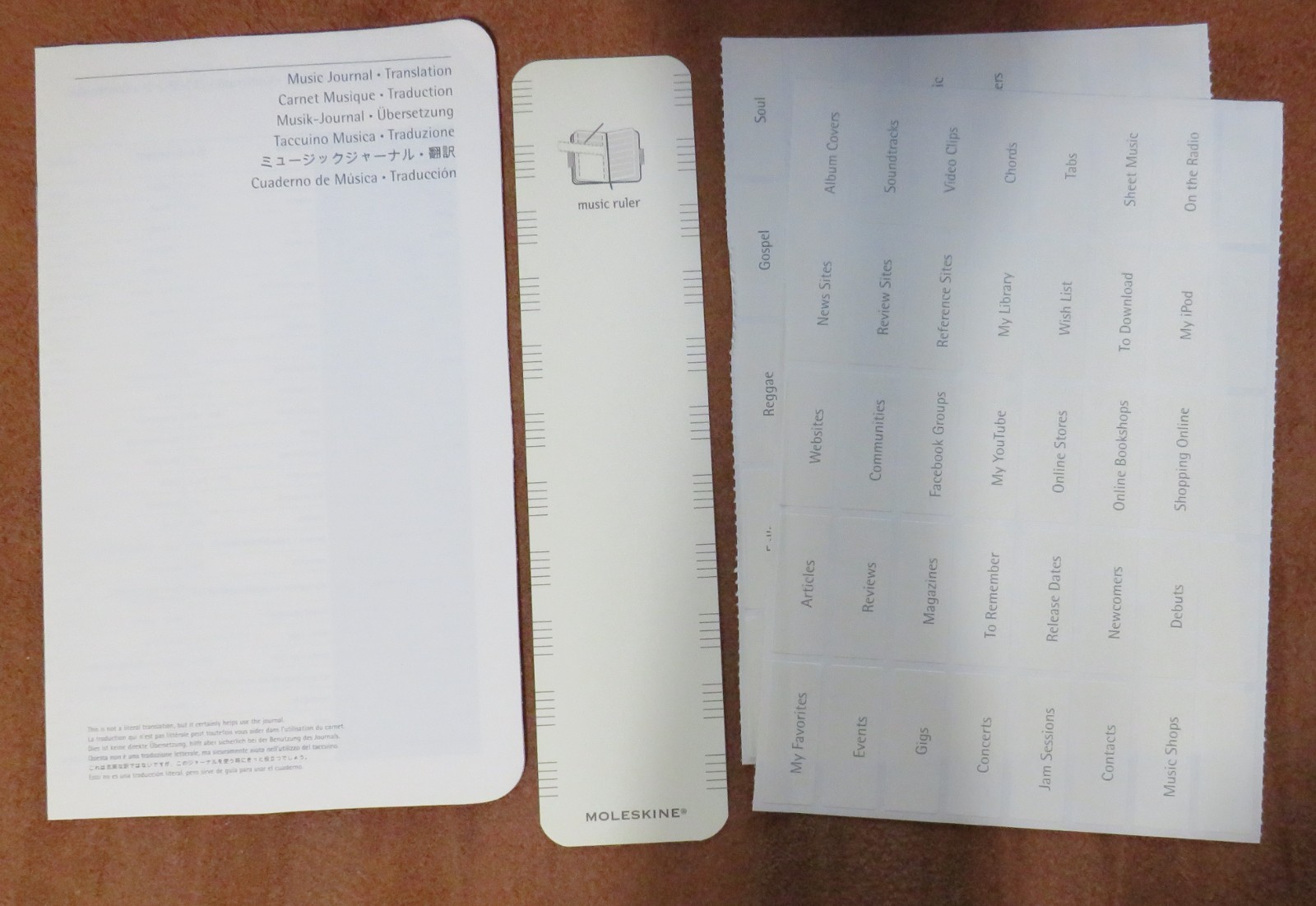 moleskine music journal unused w/ruler & stickers