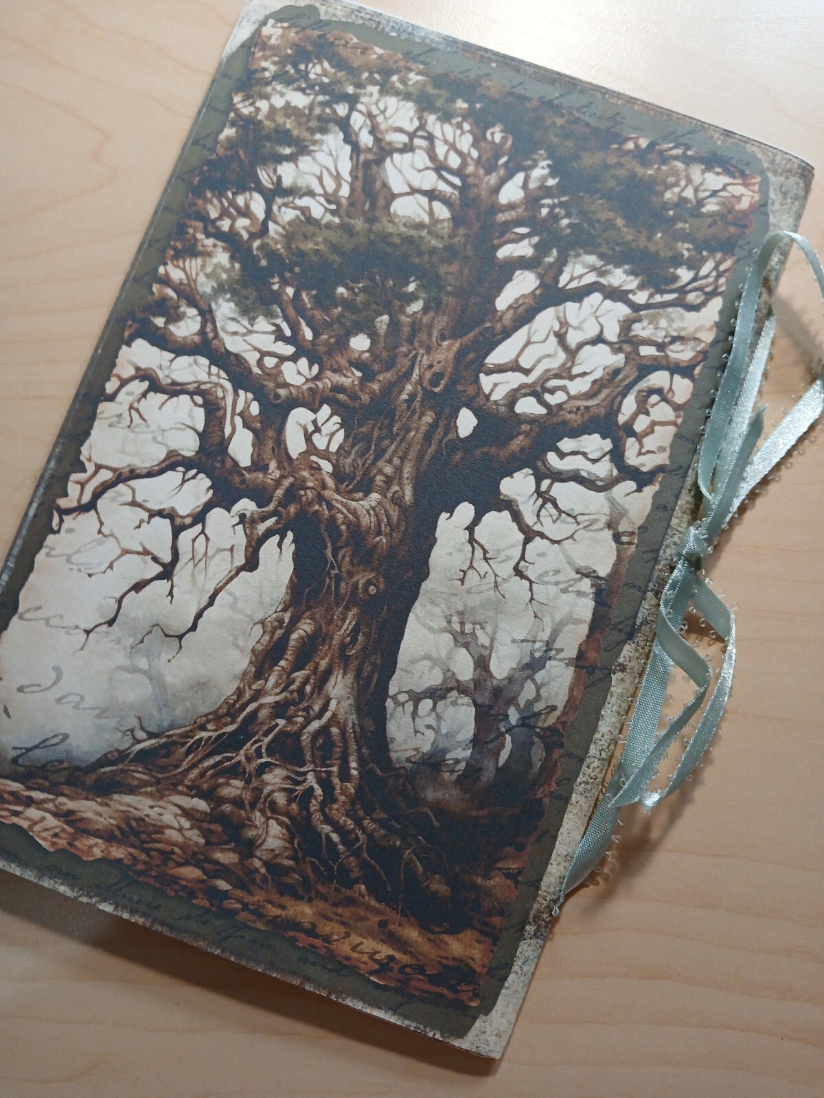 Junk Journal Booklet “WICCAN 2″ GRIMOIRE SPELLBOOK HANDMADE Lg 6″x9” 40pg