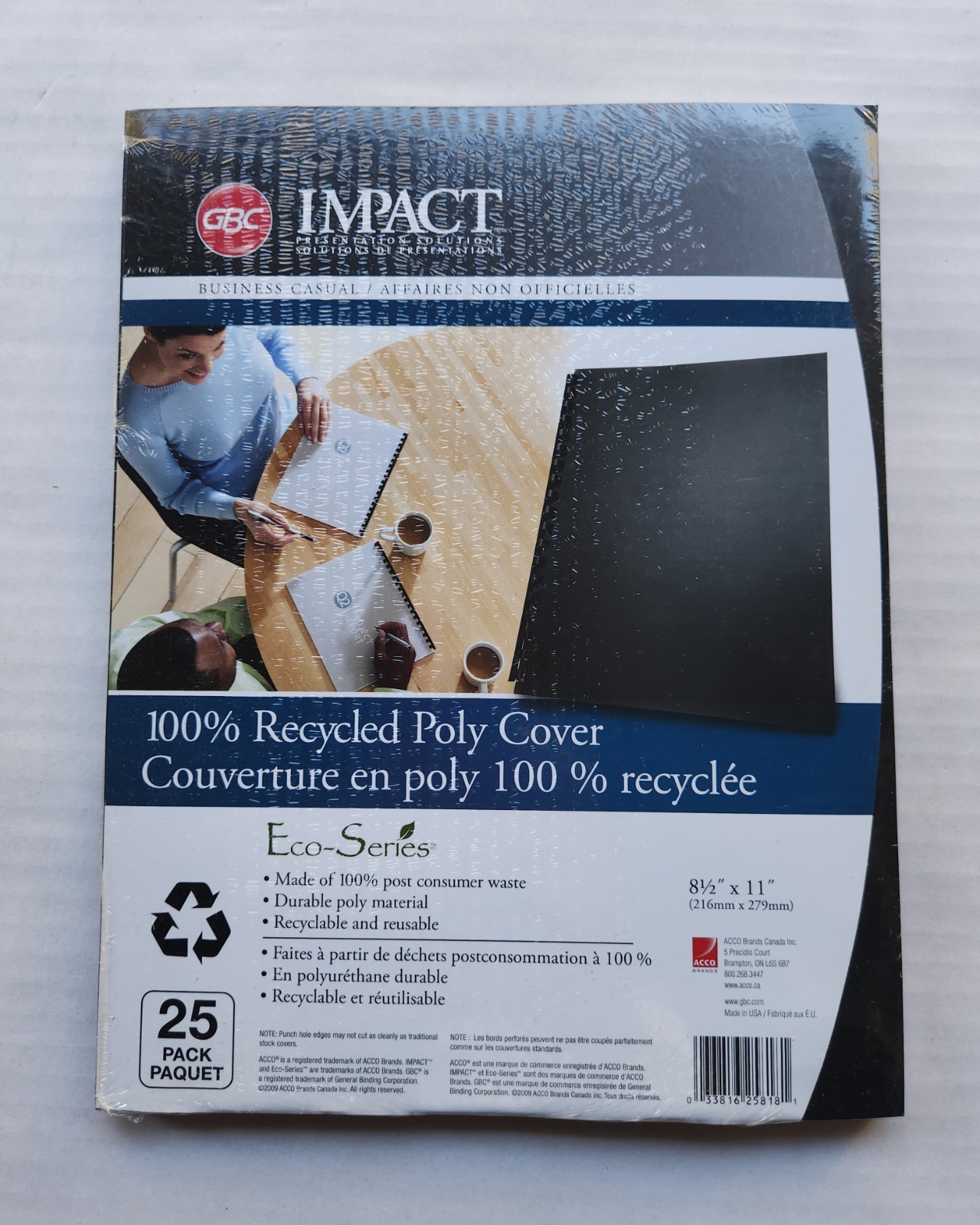 Impact Presentation Solution Business Casual 100% Recycled Poly Cover – 25 Pack