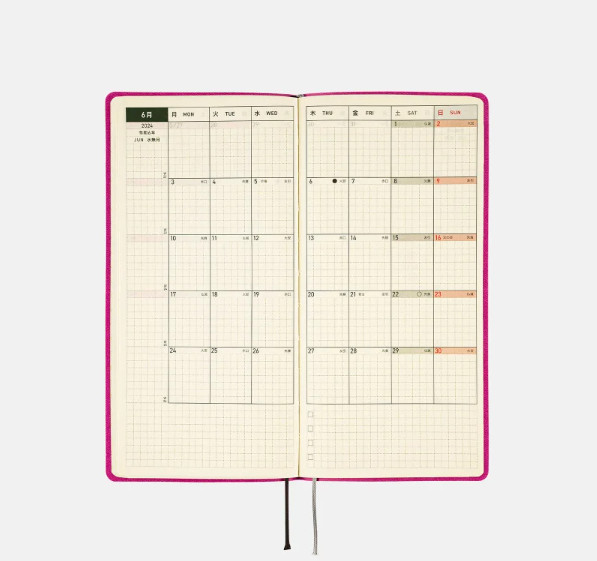Hobonichi Techo 2024 Weeks Smooth Sangria/ Forest Green ENG/JPN JAPAN NEW