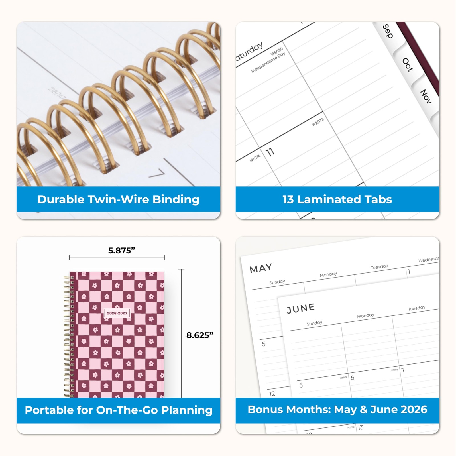 Blue Sky 2026-2027 Weekly and Monthly 5.875″ x 8.625″, Mayla- 2026/2027