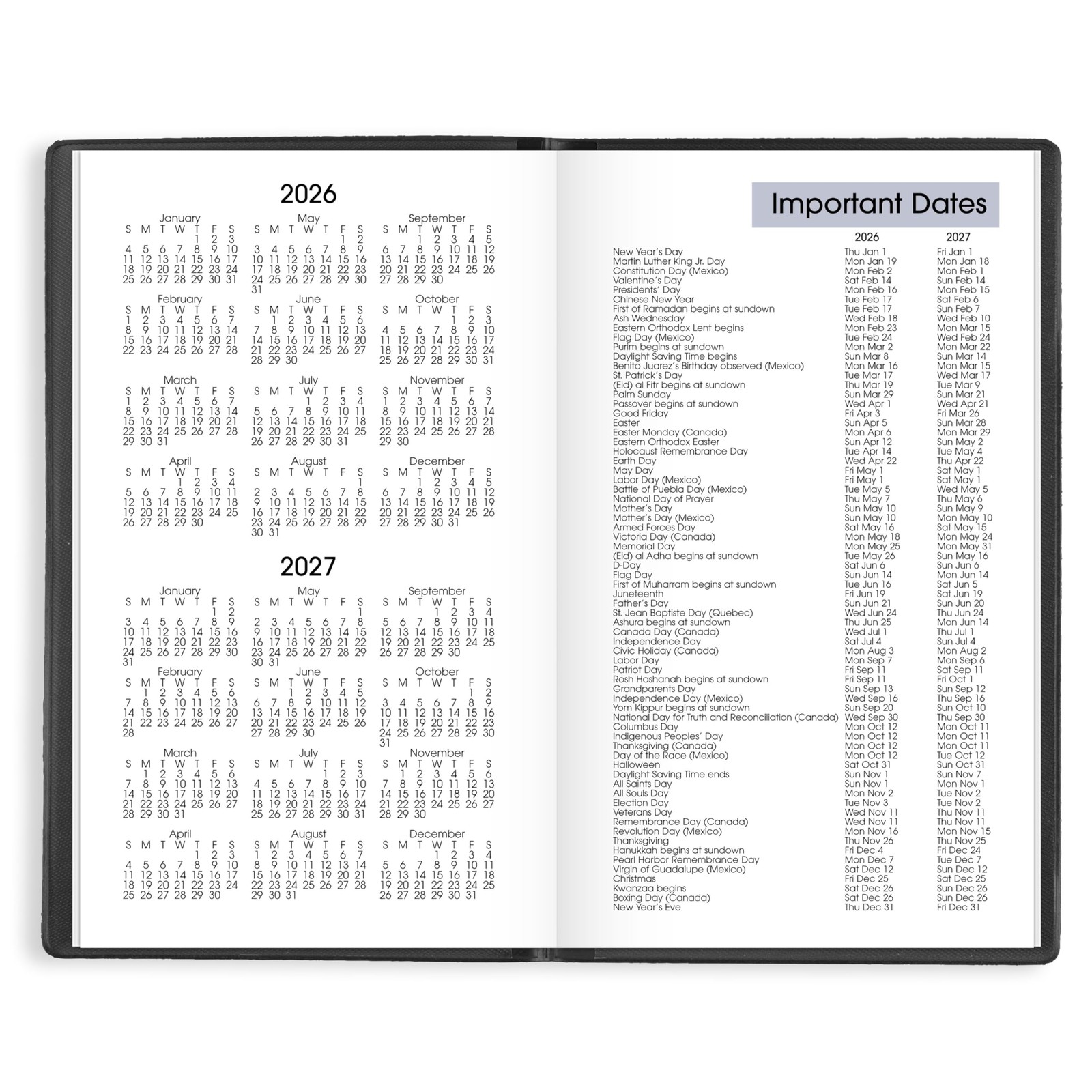 2026 Planner, Weekly, 3-1/2″ x 6″, Pocket Size, Open Scheduling, DayMinder, B…