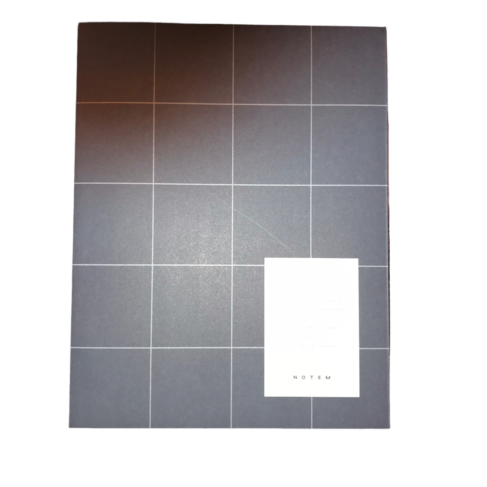 New Writing Journal Notebook, Blue Gray Grid, Blank, Notem Brand 160 Pages