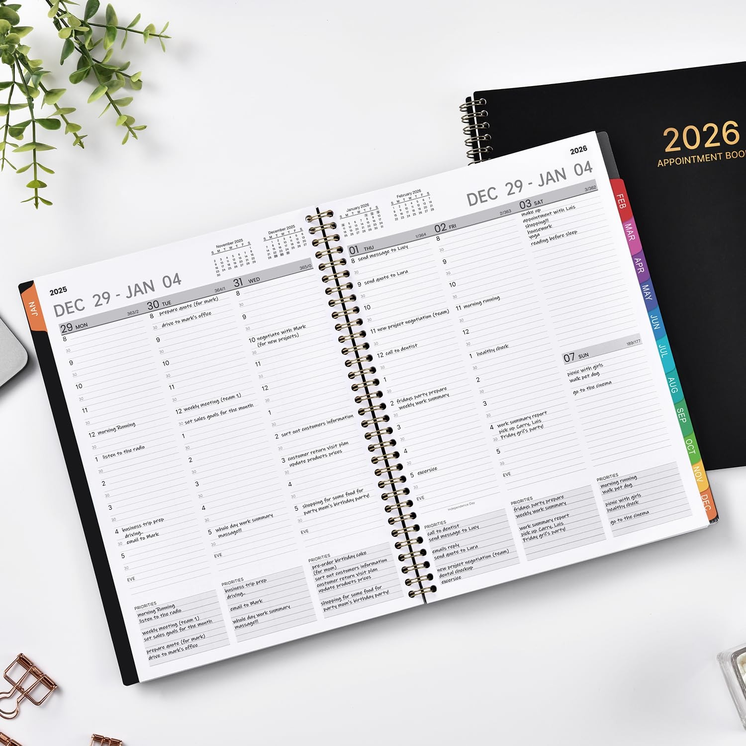 2026 Appointment Book/Planner – 2026 Planner Large 9″ x 11″, Jan 2026 – Dec 2026