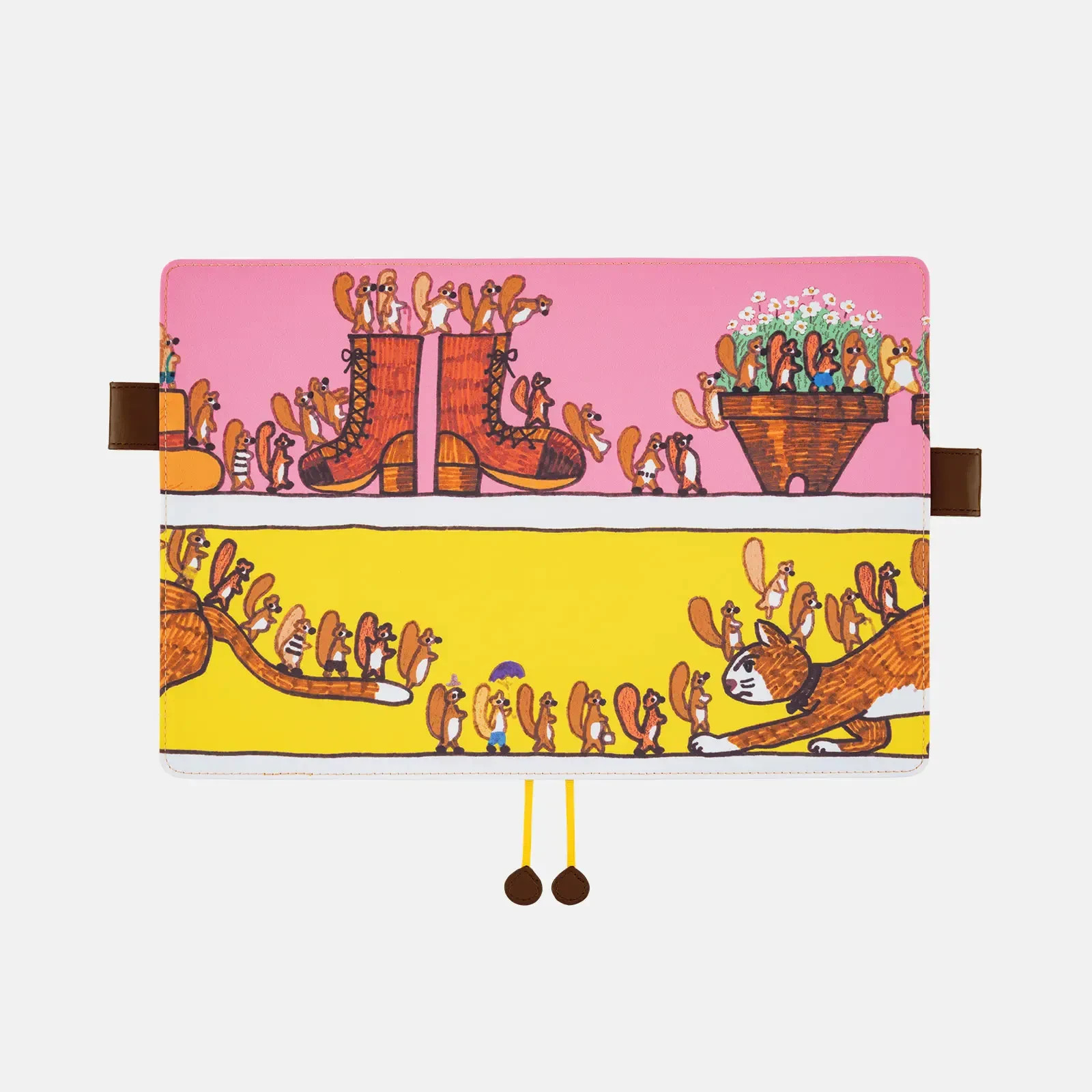 Hobonichi Techo 100%ORANGE Squirrel Theme 2026 A5 Cousin Planner Cover Japan NEW