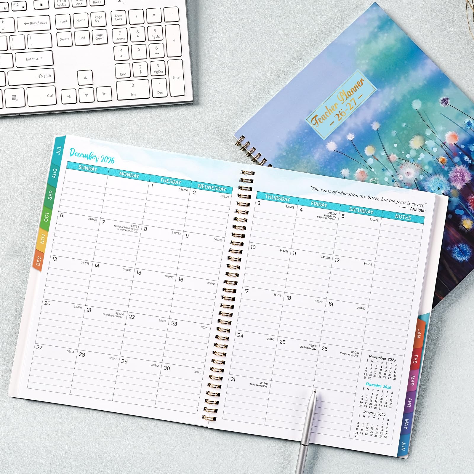 Teacher Planner 2026-2027 – 2026-2027, 11 x 8.3 inches, blue