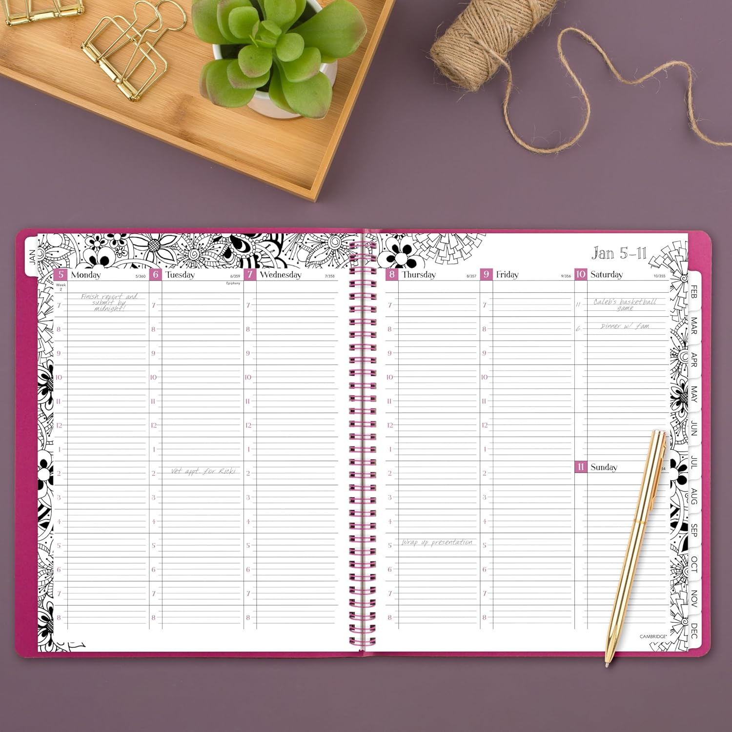 2026 Appointment Book Planner, Weekly & Monthly, 8-1/2″ x 11″, Large, Hourly, Fl