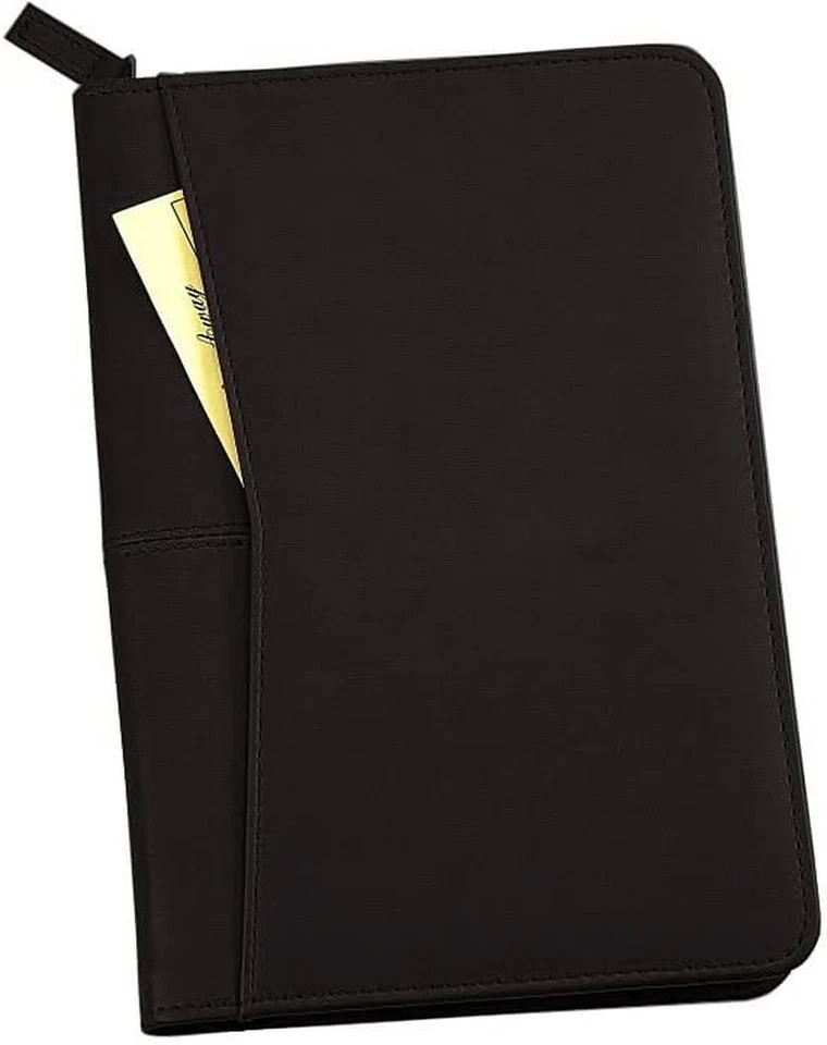 Junior Business Padfolio – A5 PU Leather Portfolio Binder & Zippered Binder Fold