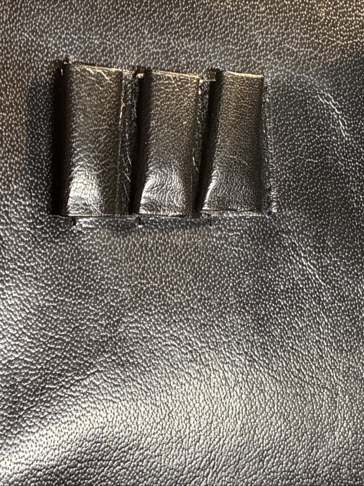 SevenKLeather Black Leather Folio Luxurious Leather Smells So Good! 12.5×10 in