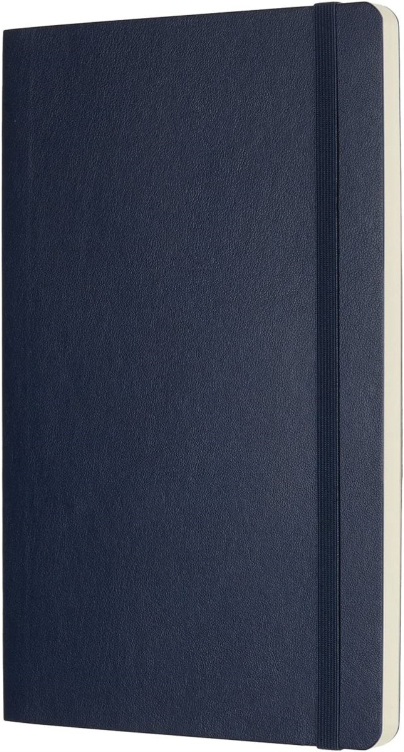 Moleskine Classic Notebook Soft Cover Large (5 x8.25″) Plain/Blank Sapphire Blue