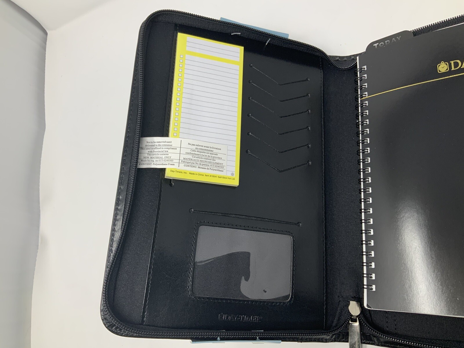 Day-Timer Wire-Bound Leather Organizer System Black #D68515