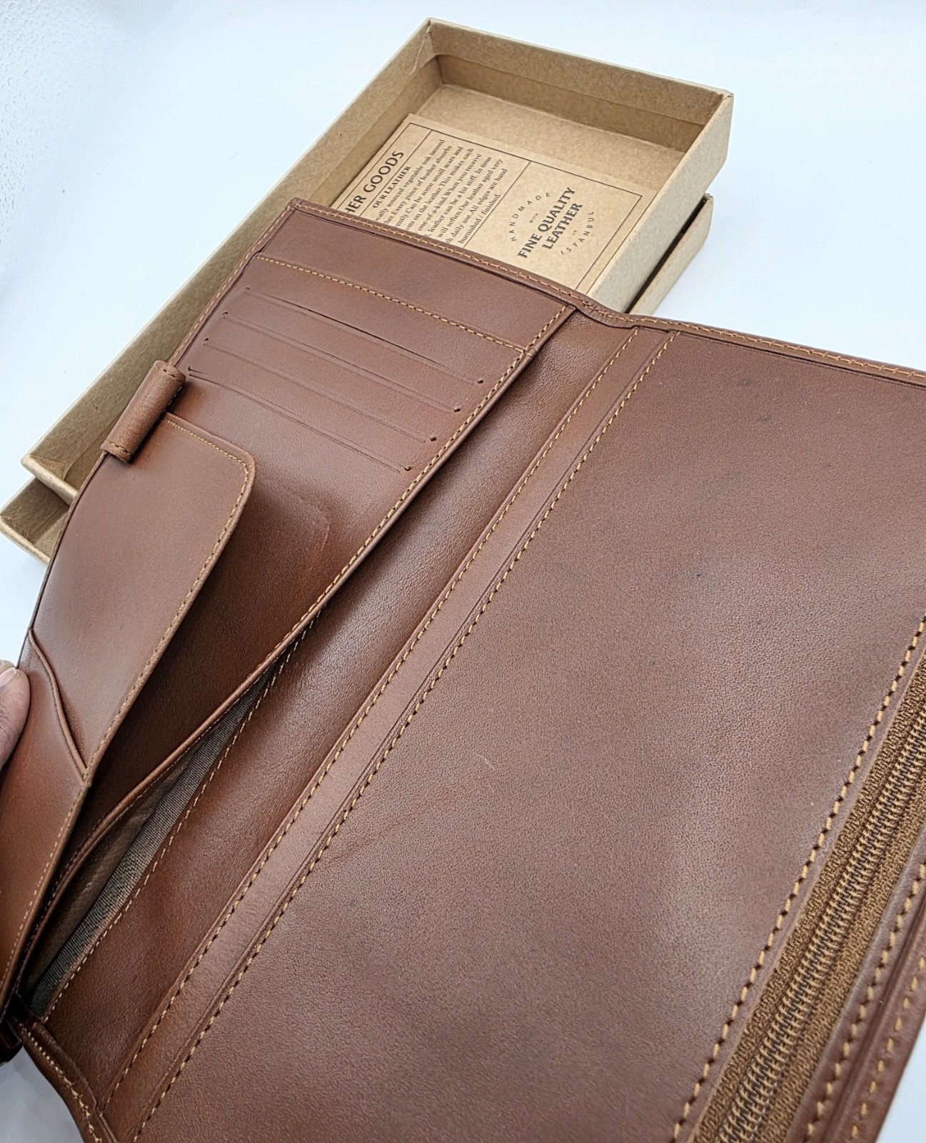 Galen Leather Wallet Insert for Standard-sized Travelers Notebook in Brown