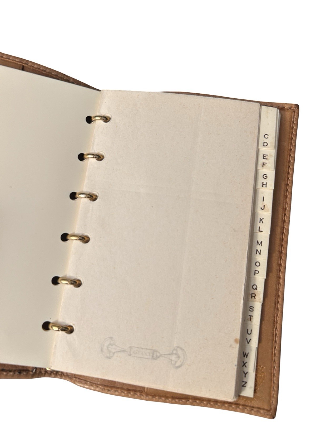 Vintage GUCCI Agenda Notebook Planner 5.5” Small Leather Classic Brown READ