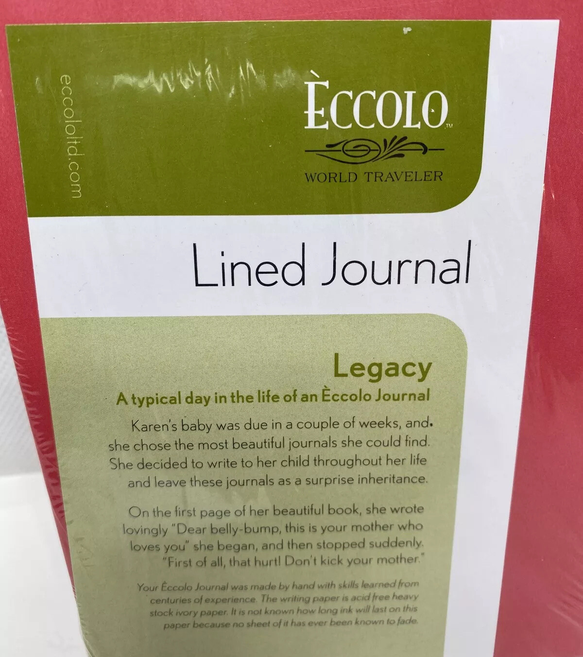 Eccolo World Traveler Pink Soft Cover Lined Journal Enjoy Every Moment 5.75×8.25