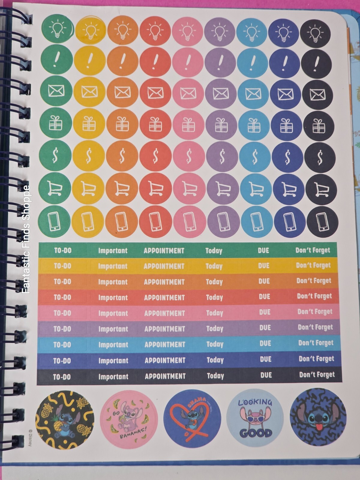 Disney Lilo & Stitch Hawaii Surf Club 12 Month Planner NEW UNUSED
