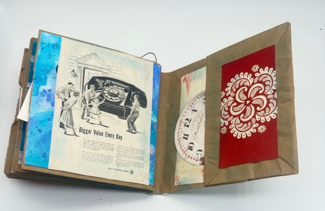 Hand Made Junk Journal Let You Heart Be Your Guide Theme Coffee Dyed Paper