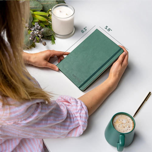 Stone Paper Journal Premium A5 Hardcover Vegan Leather Notebook Forest Green