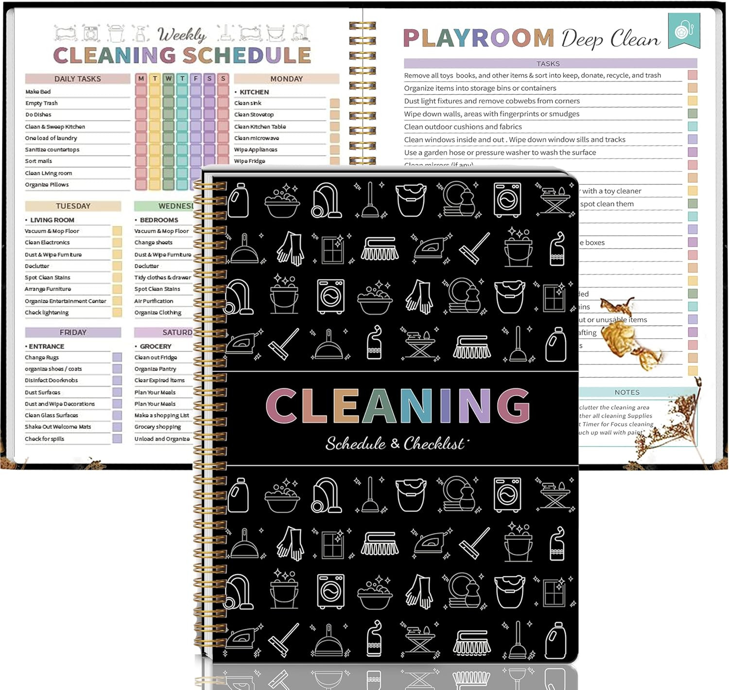 Adhd Cleaning Planner for Adults Women, Cleaning Schedule and Checklist Organ…