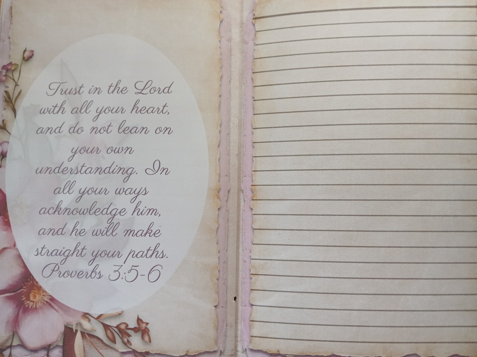 Junk Journal Booklet “Faith” Scripture Quotes Florals Ephemera, Cards, Pockets+