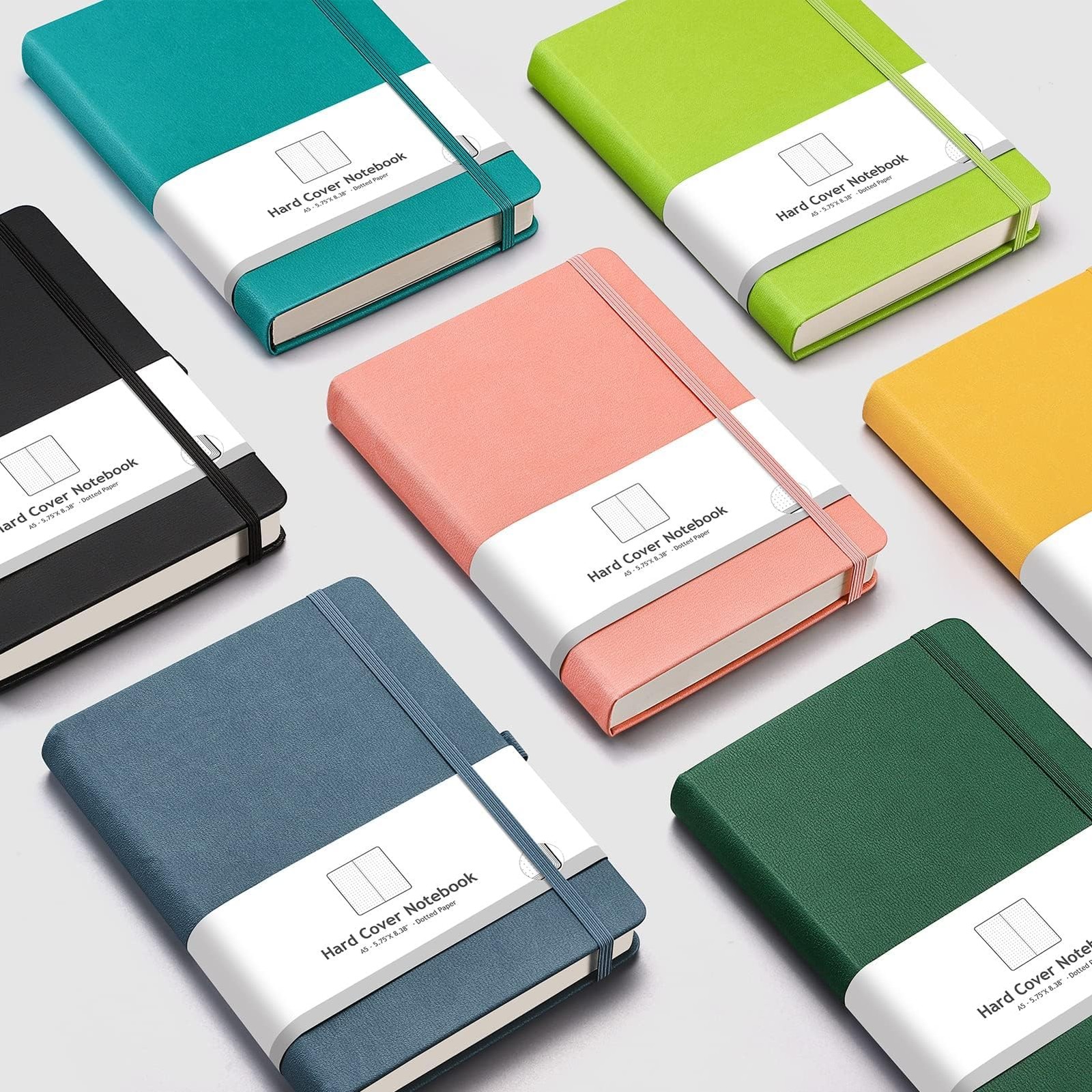 AHGXG Dotted Journal – 320 Numbered Pages Dot Grid Notebook A5-Dotted, Green