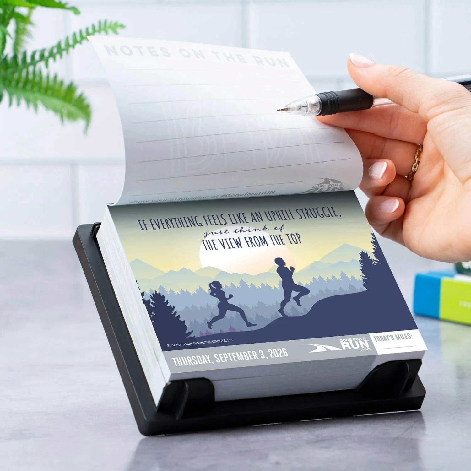 Gone for a Run 2026 Runner’s Daily Desk Calendar Running Quotes and…