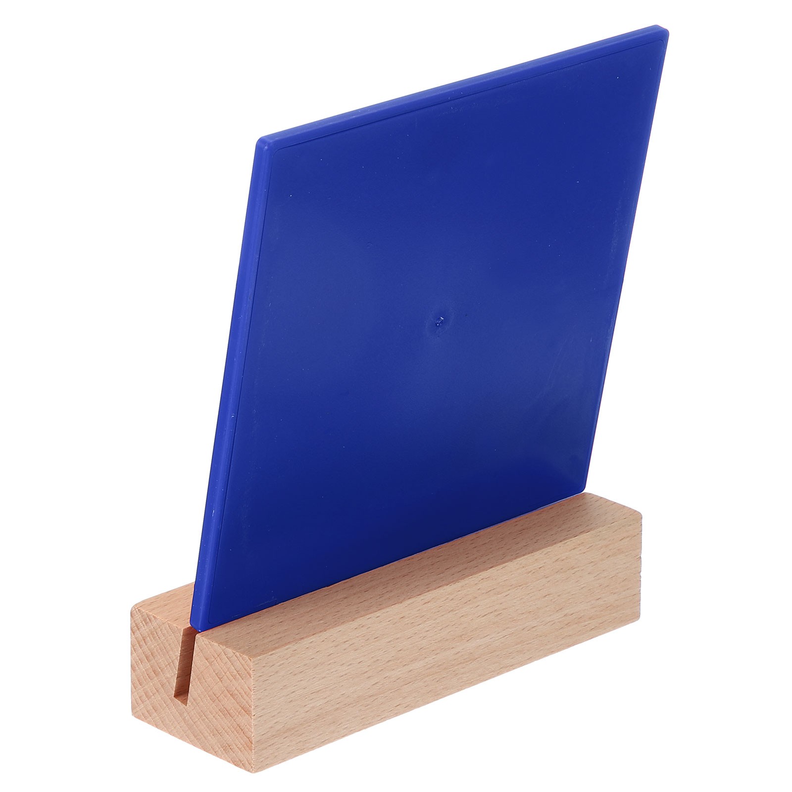 Wood Perpetual Calendar Desktop Acrylic Calendar Stand Wooden Blue