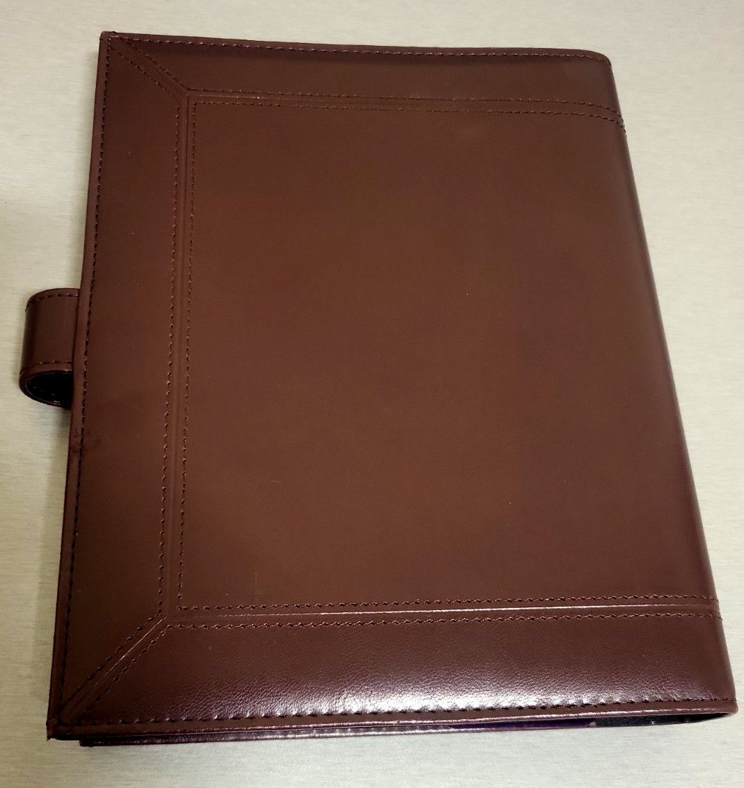 VTG Day-Timer Burgundy Wine Leather 3 Ring Planner Organizer 9.5 X 7 w/inserts