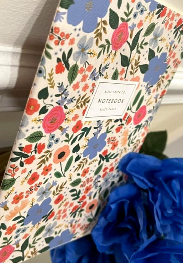 NEW! Rifle Paper Co Wild Rose Soft Cover Journal/Notes Saddle Stitch Ruled Pages