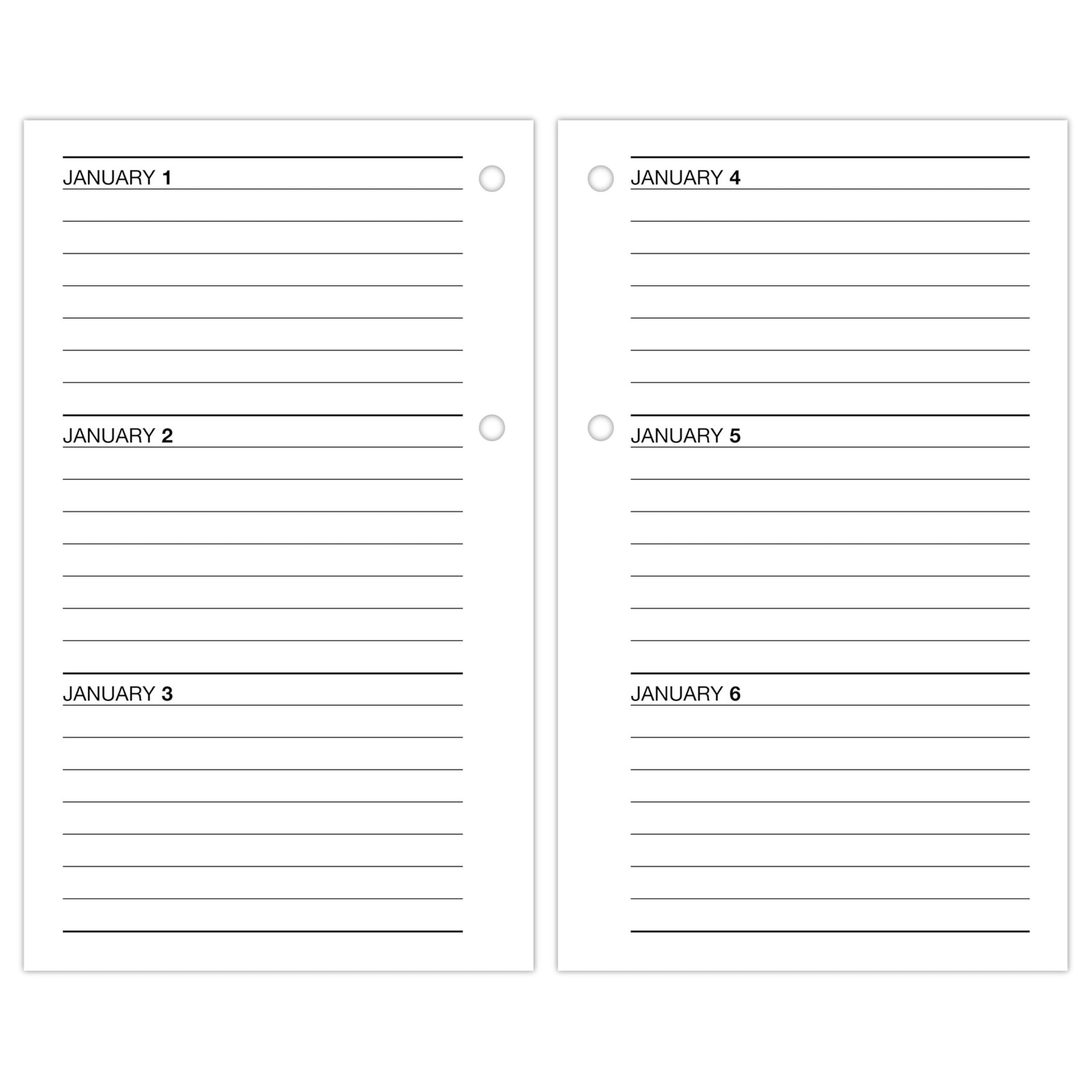 AT-A-GLANCE 2026 Daily Desk Calendar Refill 3.5″ x 6″ Loose-Leaf Standard