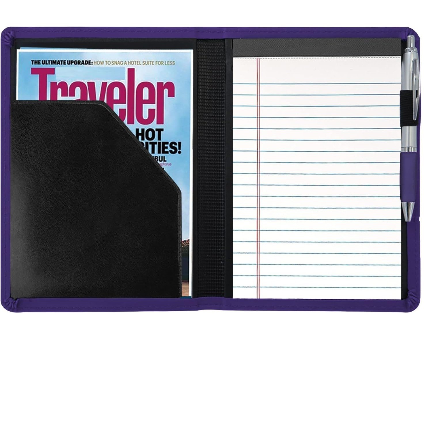 Padfolio Binder A5 Document Organizer with Refillable Lined Notepad