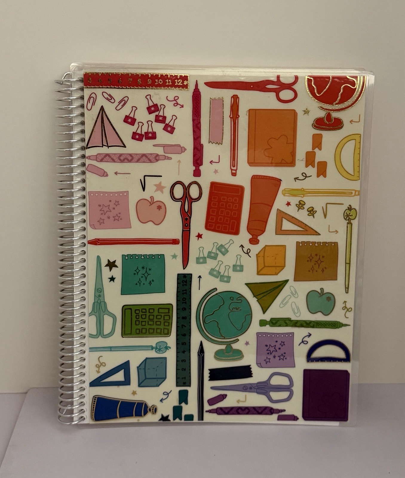 Erin Condren Spiral Notebook Journal 8.5×11 School Motif Design Teacher Student
