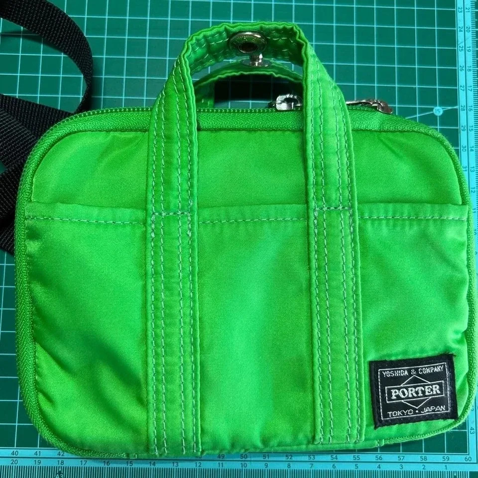 HOBONICHI x PORTER YOSHIDA Stroll Size Cousin A5 Green Bag Shaped Cover Nylon