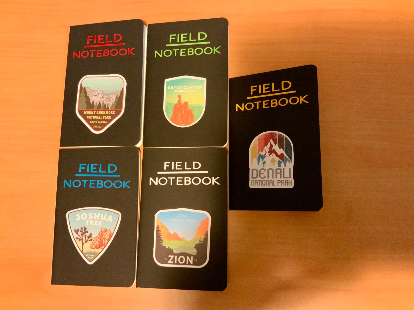 National Park Field Notebooks 3.5″ x 5.5″ Journals Fast Ship USA, Set of 5