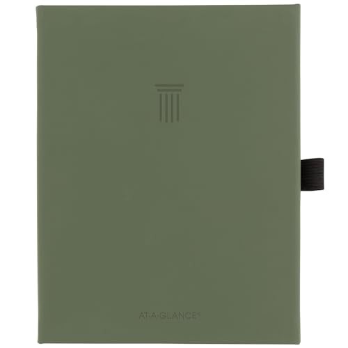 At a Glance Hardcover Planner Three Step Goal System Undated 12 Months Green