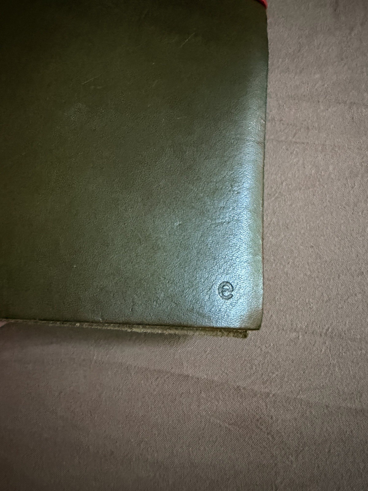 Paper Republic XL Grand Voyager Olive Leather Journal Cover Embossed, Patina’d