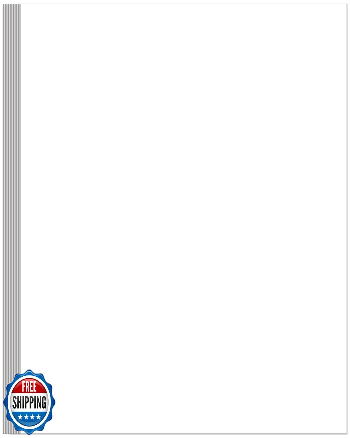 7″ x 9.25″ Blank Print Paper, 100Sheets/200Pages Classic Size Blank Loose-Lea